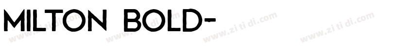 Milton Bold字体转换